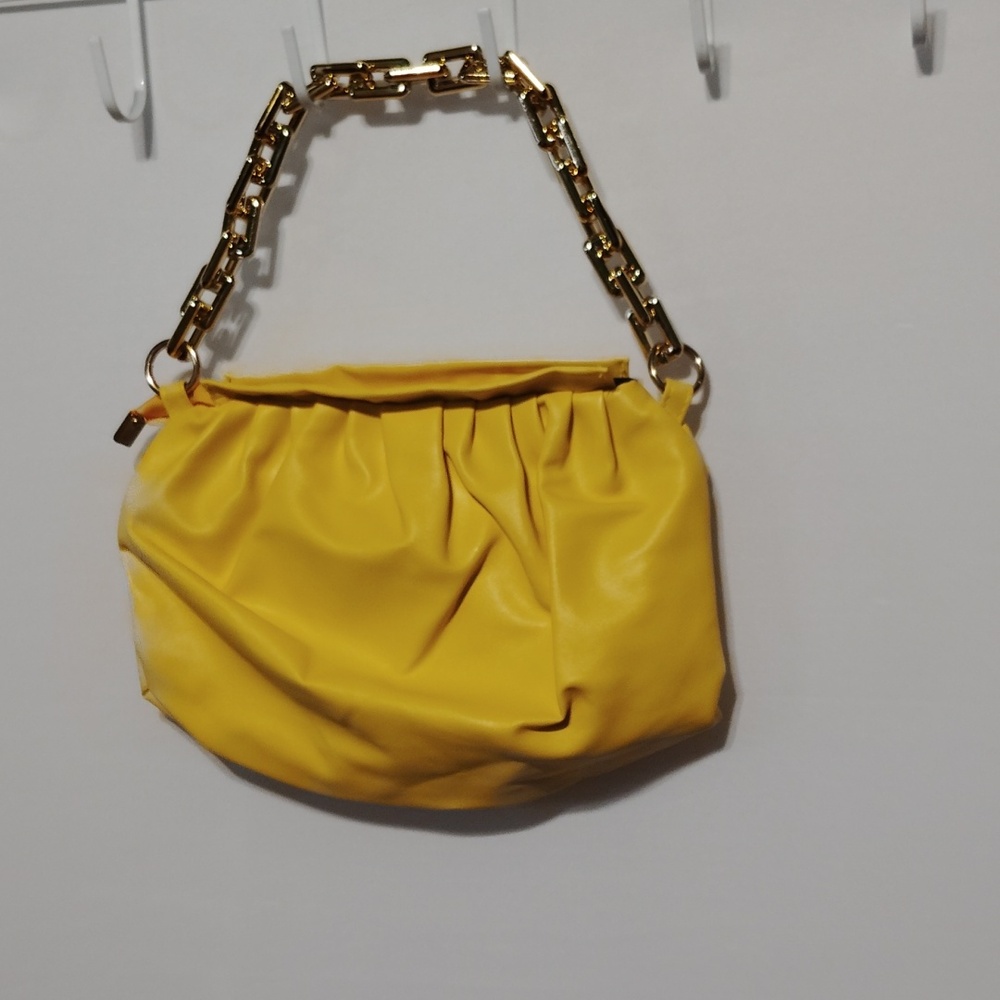 Yellow chain bag